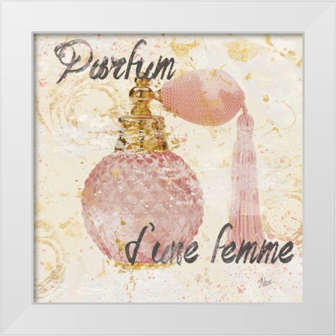 Parfum Femme White Modern Wood Framed Art Print by Nan