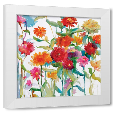 Zinnia Mixer II White Modern Wood Framed Art Print by Troise Heidel, Theresa
