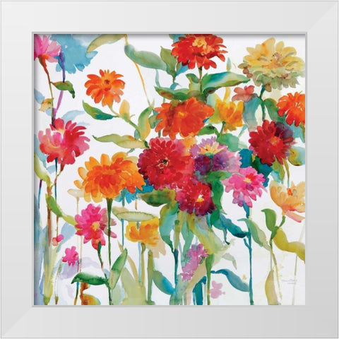 Zinnia Mixer II White Modern Wood Framed Art Print by Troise Heidel, Theresa