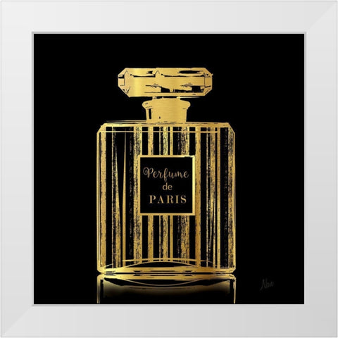 Parfum de Paris White Modern Wood Framed Art Print by Nan