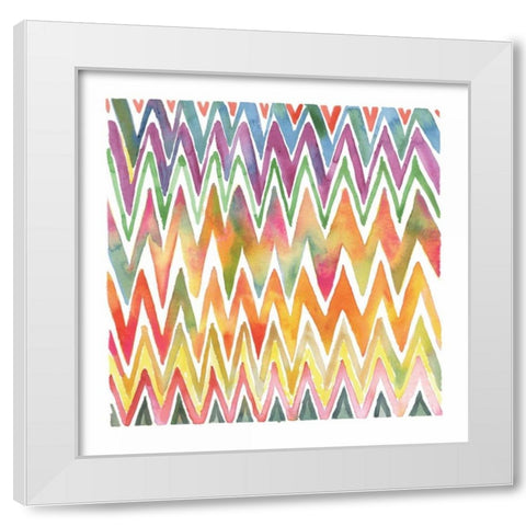 Chevron II White Modern Wood Framed Art Print by Troise Heidel, Theresa