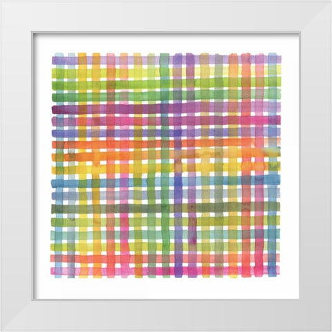Plaid I White Modern Wood Framed Art Print by Troise Heidel, Theresa