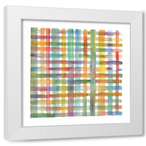 Plaid II White Modern Wood Framed Art Print by Troise Heidel, Theresa