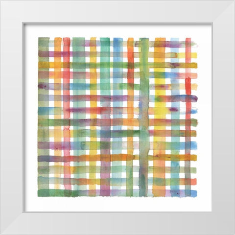 Plaid II White Modern Wood Framed Art Print by Troise Heidel, Theresa