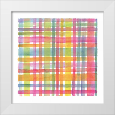 Plaid III White Modern Wood Framed Art Print by Troise Heidel, Theresa