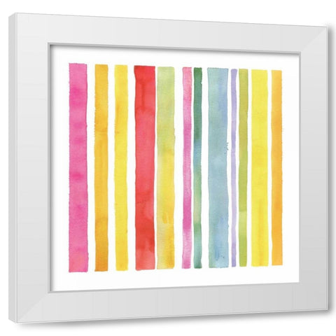 Stripes I White Modern Wood Framed Art Print by Troise Heidel, Theresa