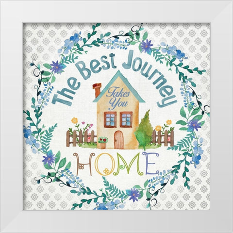 The Best Journey White Modern Wood Framed Art Print by Knutsen, Conrad