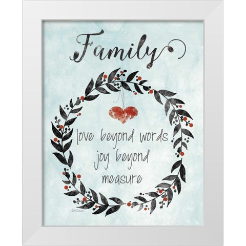 Family Heart White Modern Wood Framed Art Print by Robinson, Carol