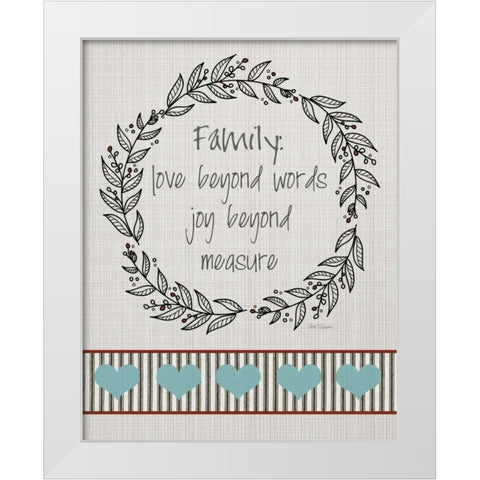 Homespun Family White Modern Wood Framed Art Print by Robinson, Carol