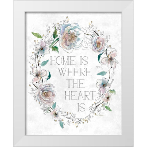 Home Sampler White Modern Wood Framed Art Print by Robinson, Carol