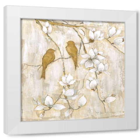 Song of Spring I White Modern Wood Framed Art Print by Tava Studios