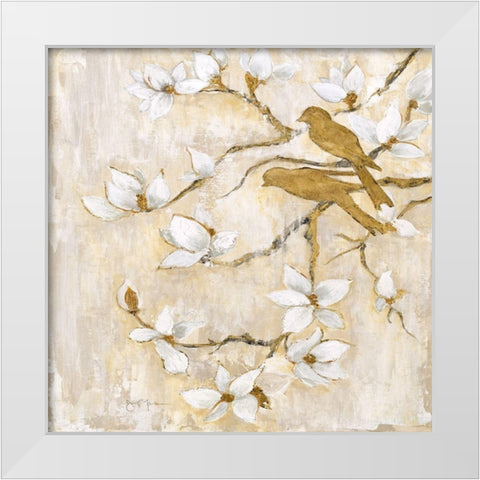 Song of Spring II White Modern Wood Framed Art Print by Tava Studios