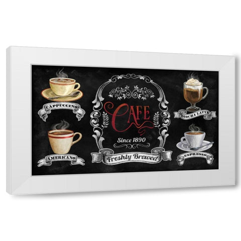 Fresh Brewed White Modern Wood Framed Art Print by Knutsen, Conrad