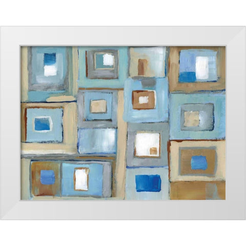 Variation on Greek Key I White Modern Wood Framed Art Print by Nan