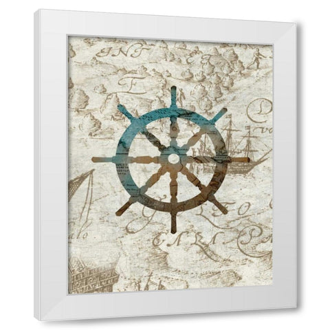Steering the Sea White Modern Wood Framed Art Print by Knutsen, Conrad
