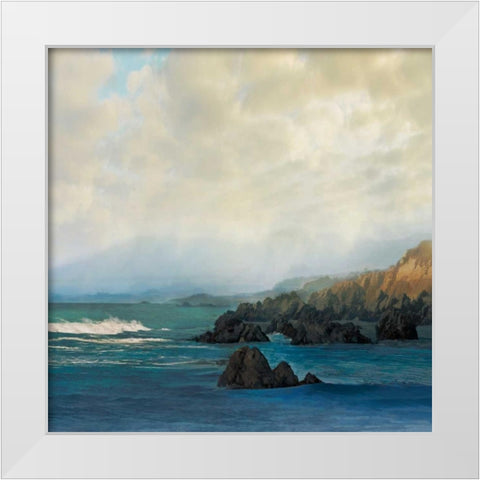 Distant White Modern Wood Framed Art Print by Calascibetta, Mike