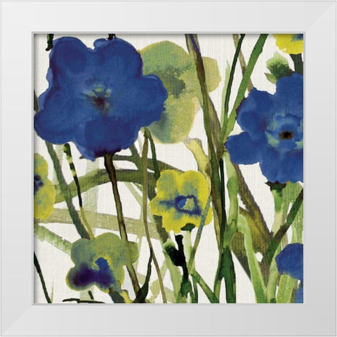 Picking Flowers I White Modern Wood Framed Art Print by Jill, Susan