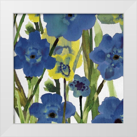 Picking Flowers II White Modern Wood Framed Art Print by Jill, Susan