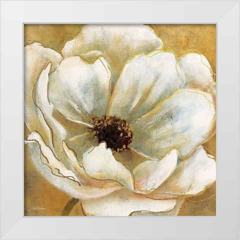 Golden Splendor I White Modern Wood Framed Art Print by Robinson, Carol