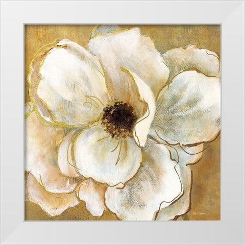 Golden Splendor II White Modern Wood Framed Art Print by Robinson, Carol
