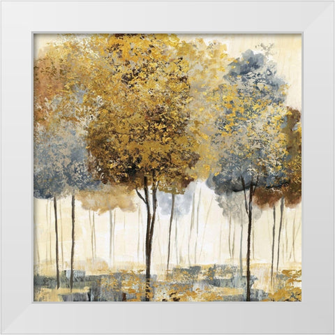 Metallic Forest I White Modern Wood Framed Art Print by Nan