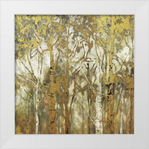 Birch Grove East White Modern Wood Framed Art Print by Robinson, Carol