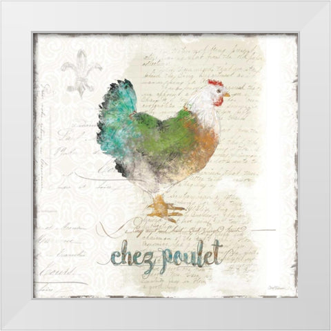 Golden Cuisine White Modern Wood Framed Art Print by Robinson, Carol