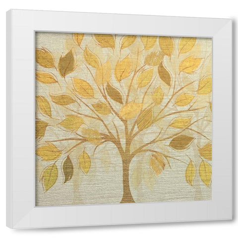 Golden Orchard White Modern Wood Framed Art Print by Jill, Susan