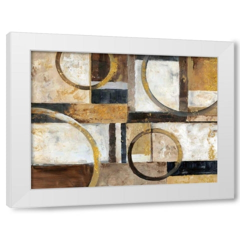 Interplay White Modern Wood Framed Art Print by Nan