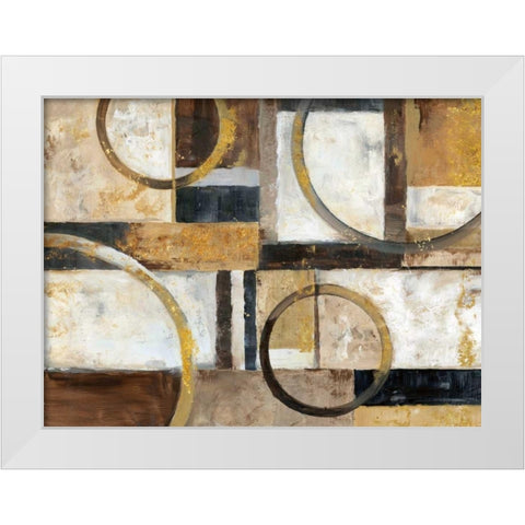 Interplay White Modern Wood Framed Art Print by Nan