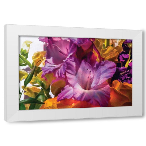 Anas Garden White Modern Wood Framed Art Print by Calascibetta, Mike