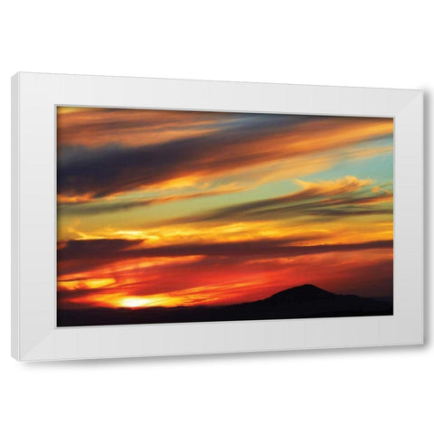 South Island Sunset White Modern Wood Framed Art Print by Delimont, Danita