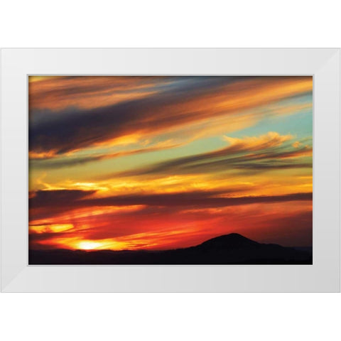 South Island Sunset White Modern Wood Framed Art Print by Delimont, Danita