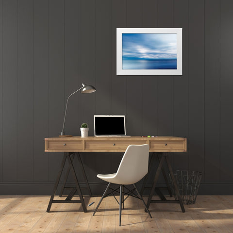 Forever Blue White Modern Wood Framed Art Print by Delimont, Danita
