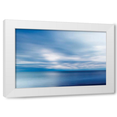Forever Blue White Modern Wood Framed Art Print by Delimont, Danita