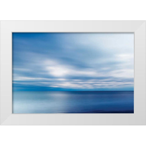 Forever Blue White Modern Wood Framed Art Print by Delimont, Danita