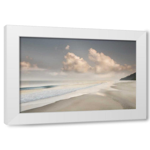 Brighton Shore White Modern Wood Framed Art Print by Delimont, Danita