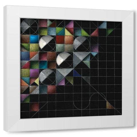 Rainbow Geo I White Modern Wood Framed Art Print by Berman, Ken