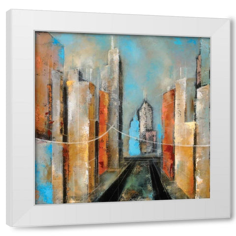 Streetscape I White Modern Wood Framed Art Print by Berman, Ken