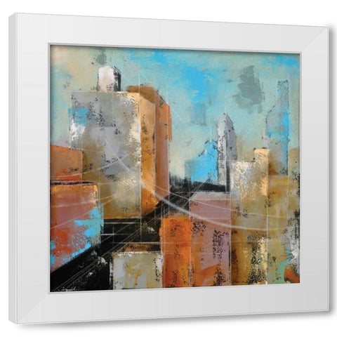 Streetscape II White Modern Wood Framed Art Print by Berman, Ken