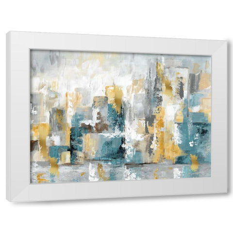 City Views I White Modern Wood Framed Art Print by Nan