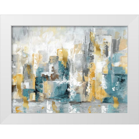 City Views I White Modern Wood Framed Art Print by Nan