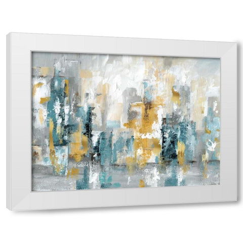 City Views II White Modern Wood Framed Art Print by Nan