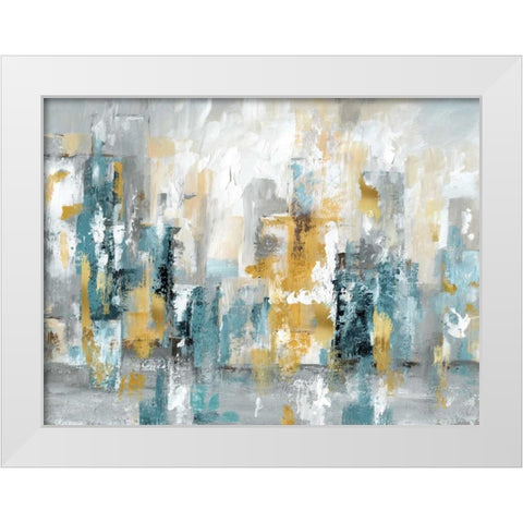 City Views II White Modern Wood Framed Art Print by Nan