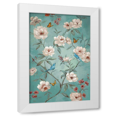 Qin Garden White Modern Wood Framed Art Print by Nan