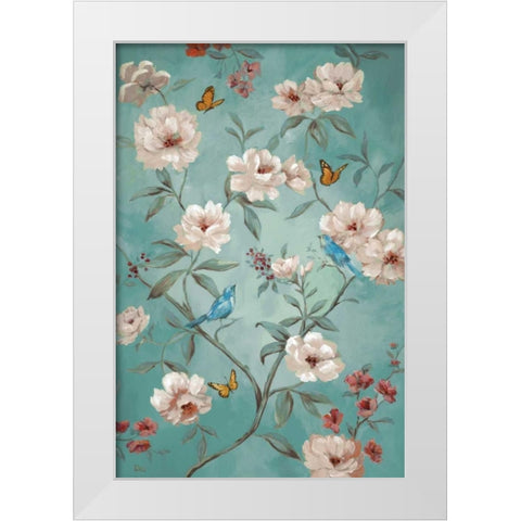 Qin Garden White Modern Wood Framed Art Print by Nan