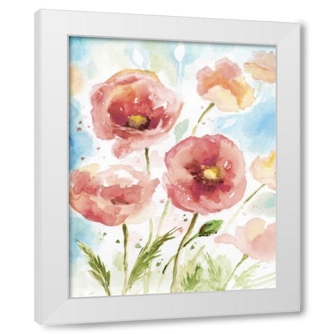 Botanical Blush II White Modern Wood Framed Art Print by Nan