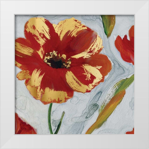 Crimson Crush I White Modern Wood Framed Art Print by Robinson, Carol