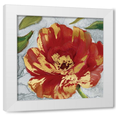 Crimson Crush II White Modern Wood Framed Art Print by Robinson, Carol