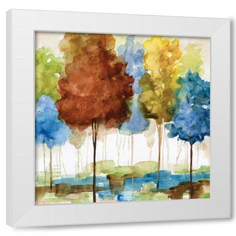 Magical Forest I White Modern Wood Framed Art Print by Nan